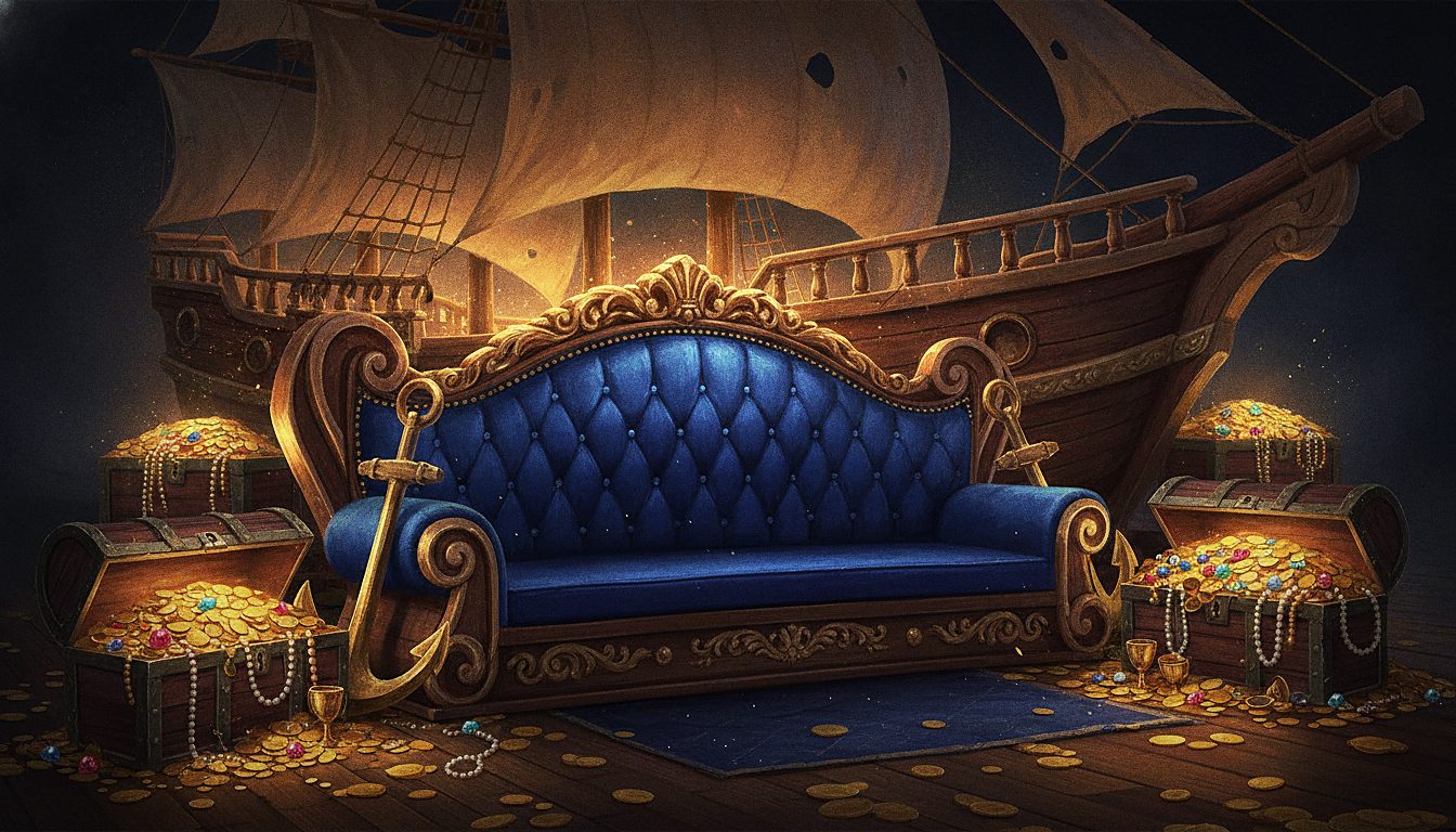 velvet VIP lounge booth with gold accents